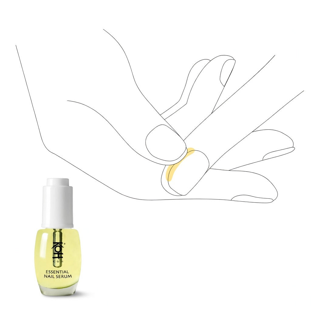 ネイルオイルは、爪の溝に。甘皮には「ついで」でよい。