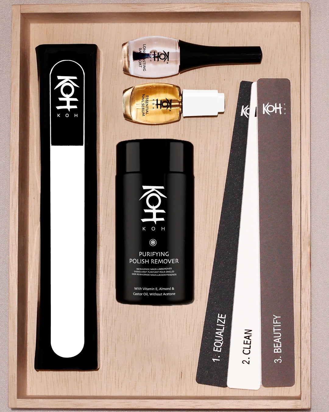 ネイルケア.KOH爪のスキンケア・フルセットSP .ネイルカラー愛好家のためのセット.ベースコート