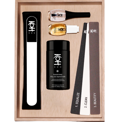 ネイルケア.KOH爪のスキンケア・フルセットSP .ネイルカラー愛好家のためのセット.ベースコート