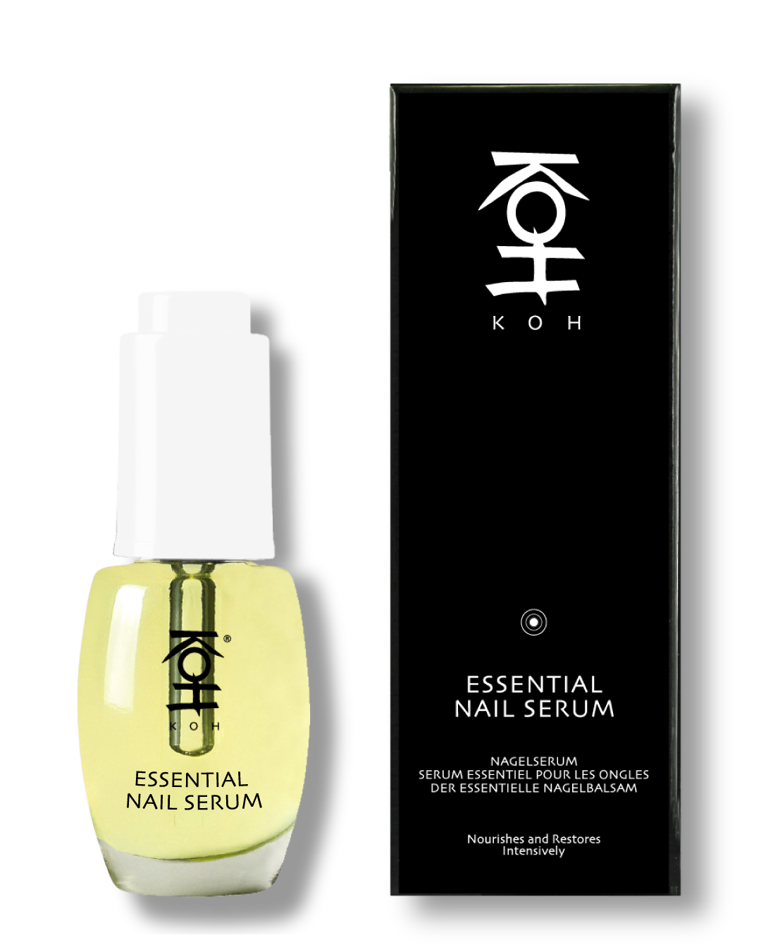 「エッセンシャルネイルセラム」ボトルと専用ケースの写真