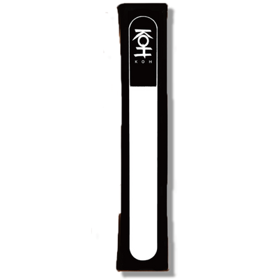 KOH クリスタルネイルファイル。ガラス製の爪やすりで、二枚爪を防ぎながら爪先をなめらかに整える高耐久ファイル。